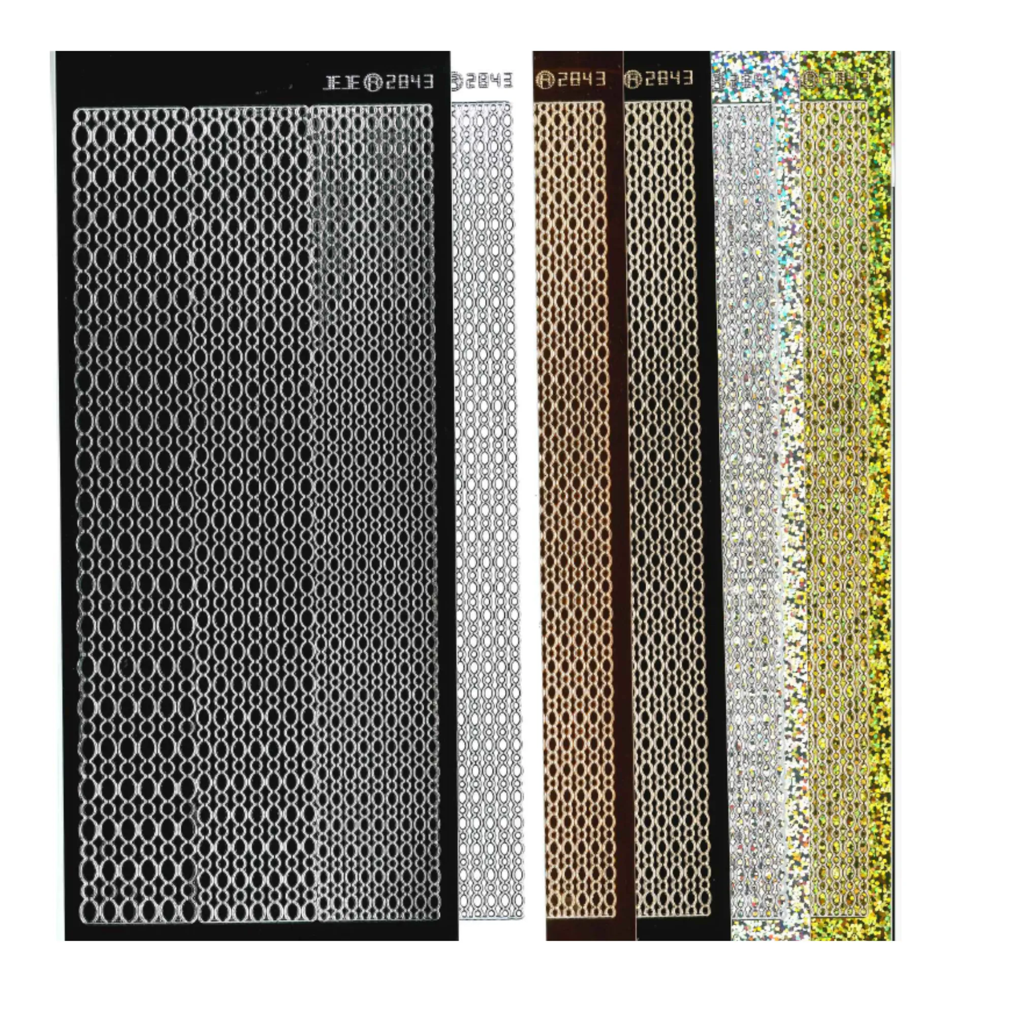 Oval Border Dazzles  Stickers, 6 sheets